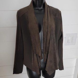 Kut From The Kloth Faux Suede Womens Open Front Jacket Brown